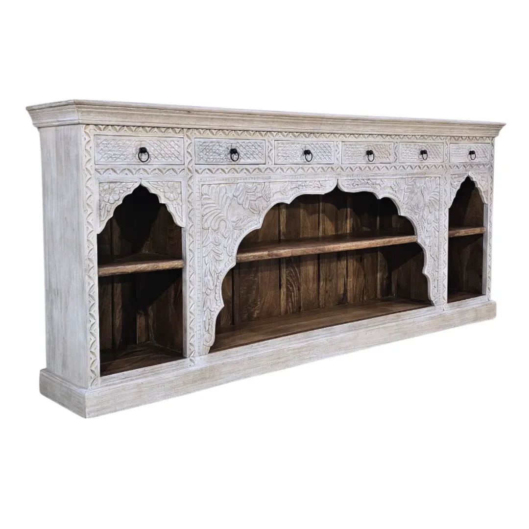 The Aura Carved Media Credenza