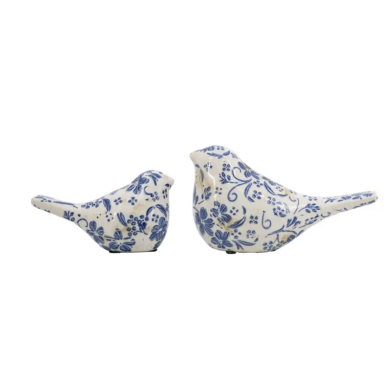 Aiden Botanical Set of 2 Ceramic Bird