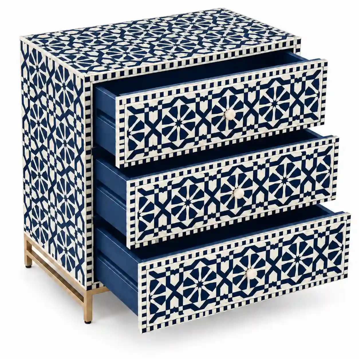 Starling Zellige Geometric Inlay Chest