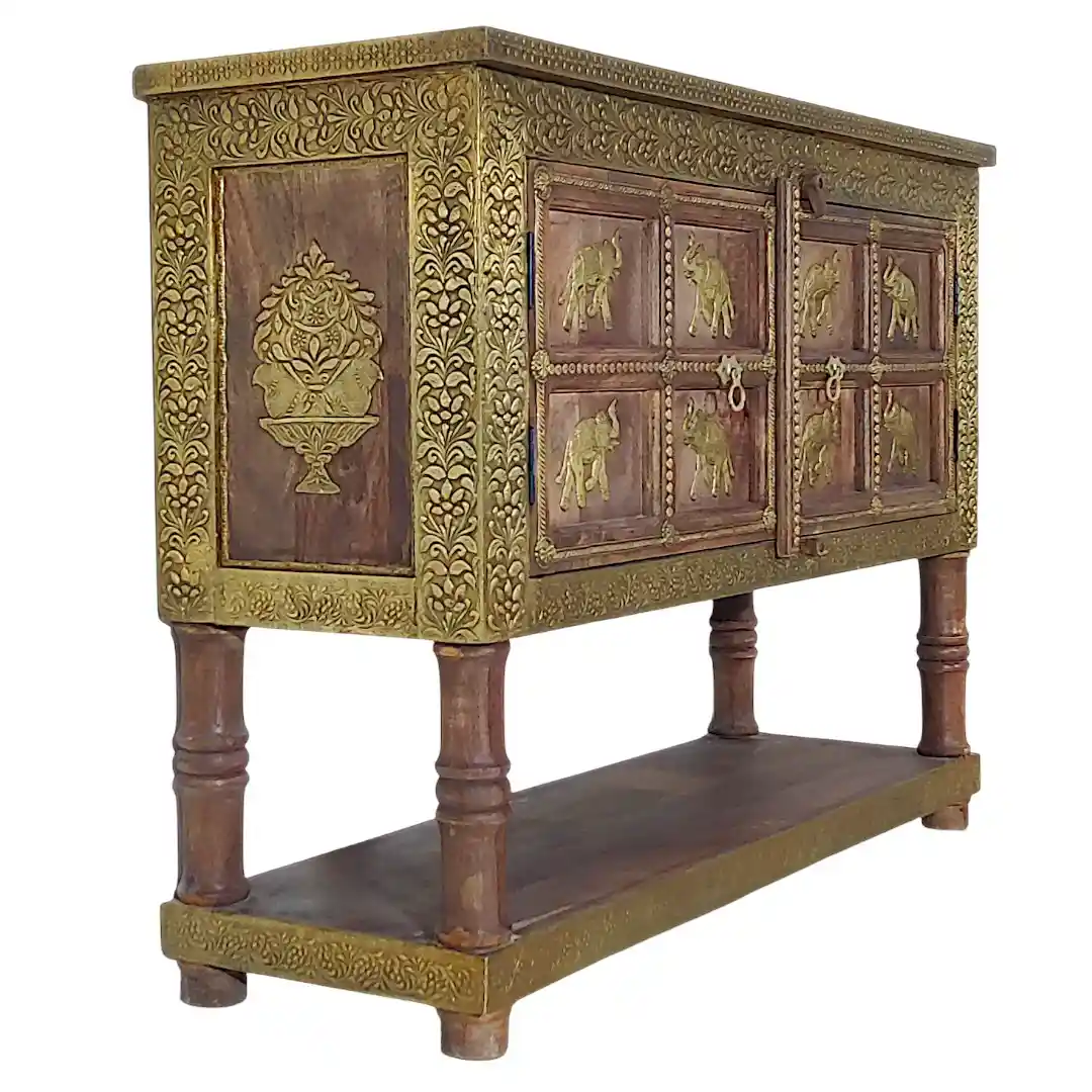 THE "GAJA-PRADA" LINEAR CARVED CONSOLE