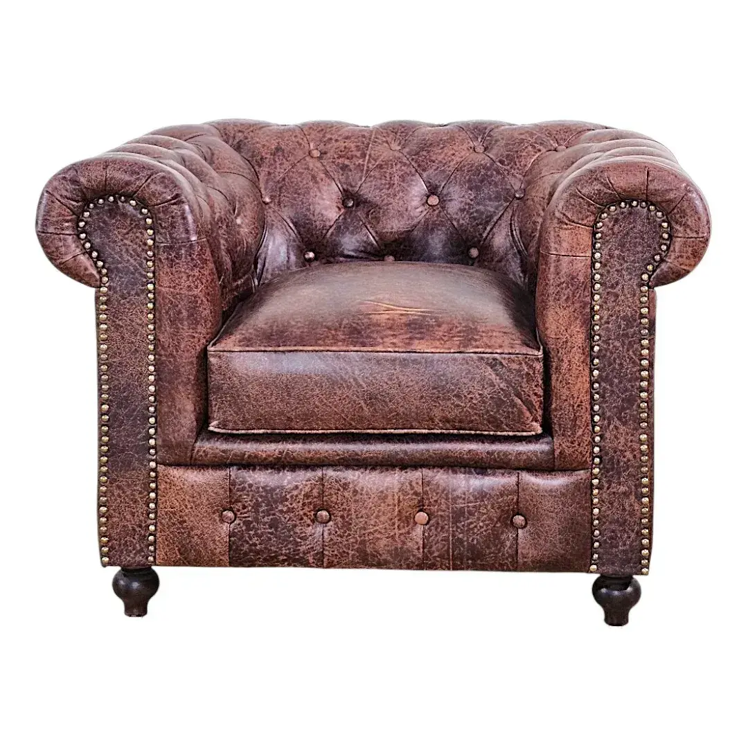 The Tufted Leather Armchair