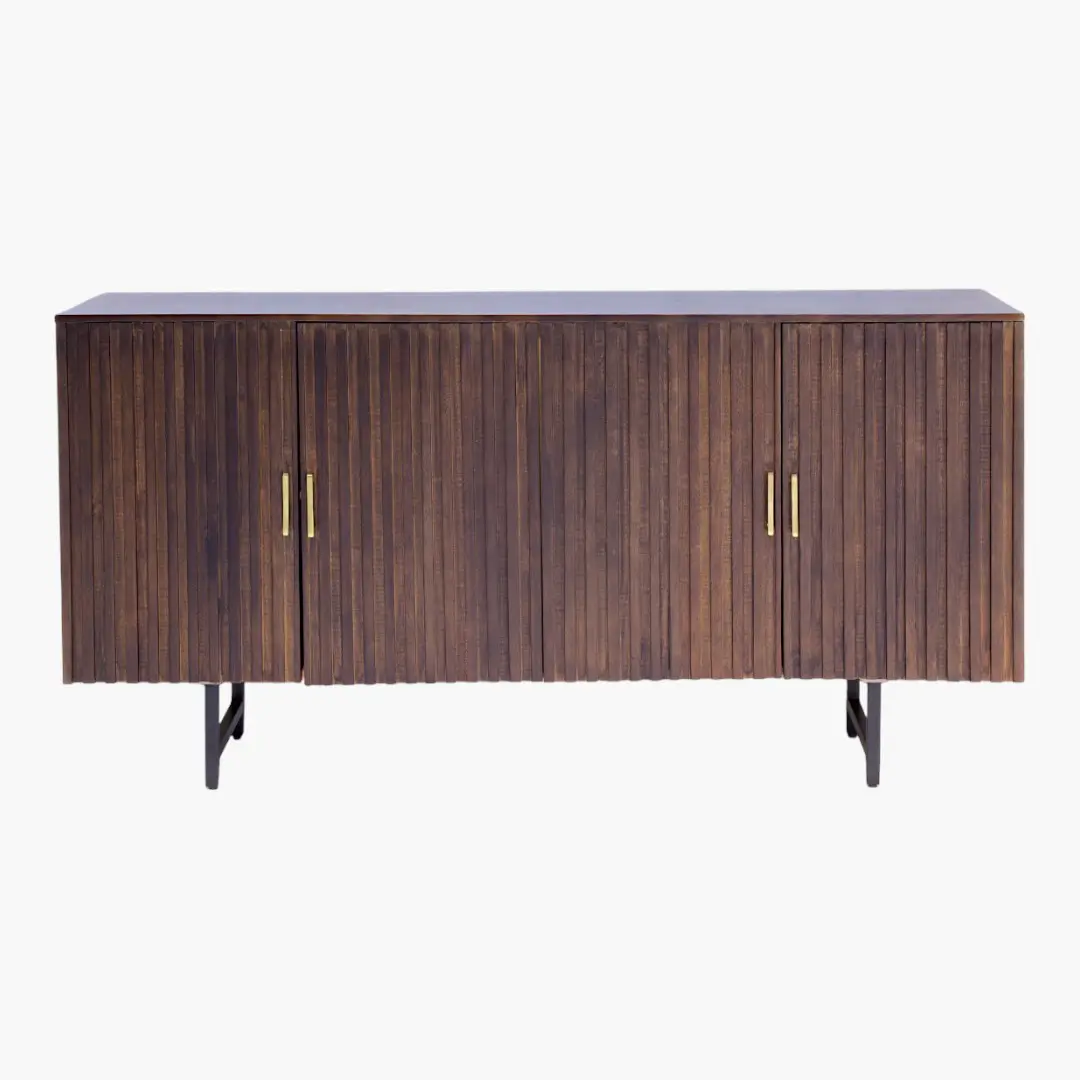 Oasis Ribbed Madera Sideboard / خزانة الواحة