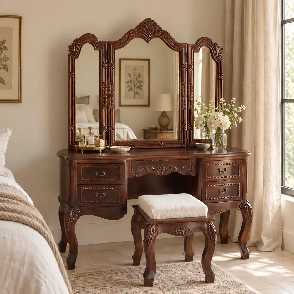 L’Orangerie Rococo Vanity Stool