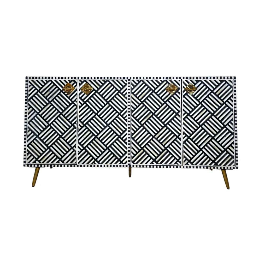 Modern Maze Bone Inlay Sideboard