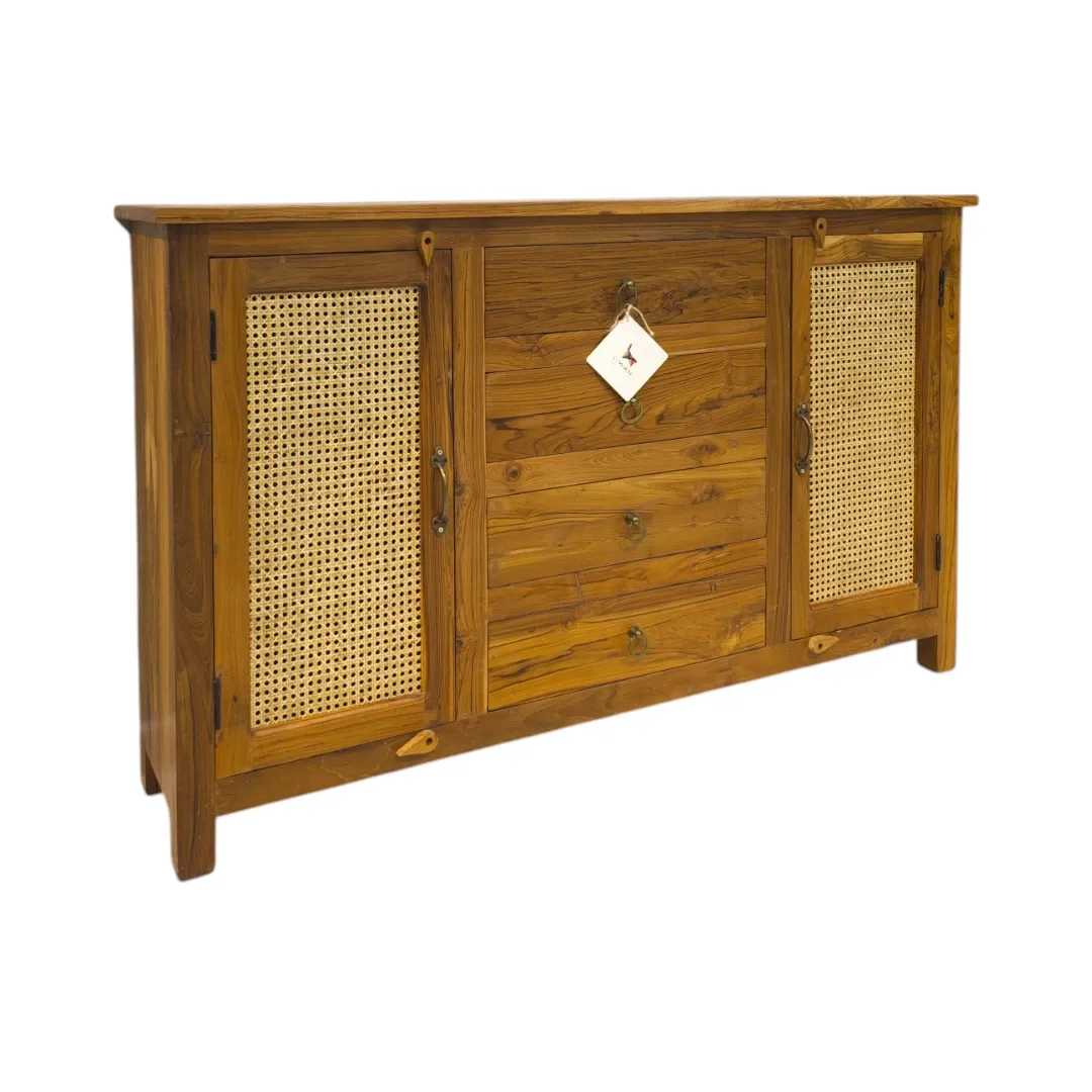 The Solara Teak & Rattan Buffet