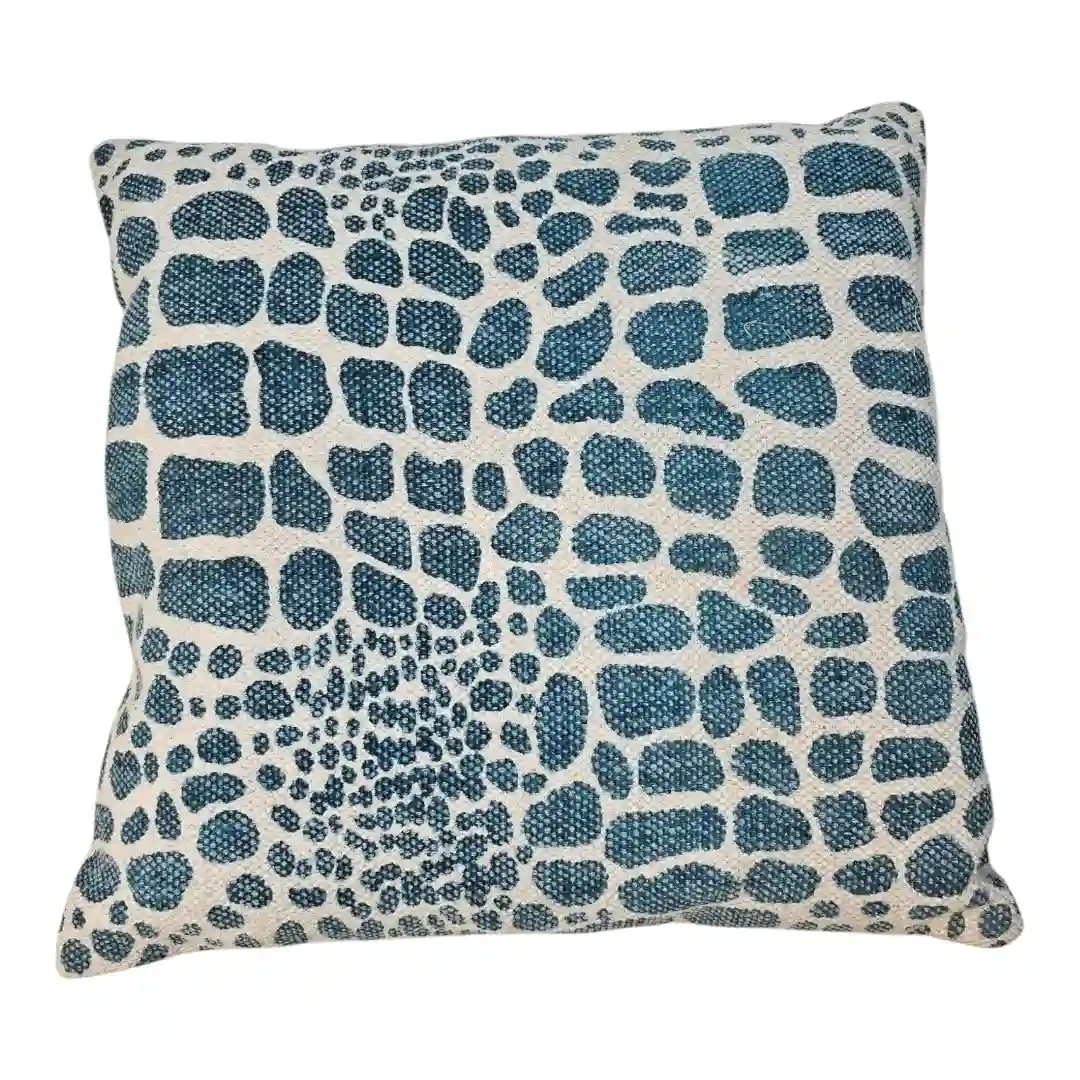 The "Sobek Scale" Artisan Hand-Pressed Cushion