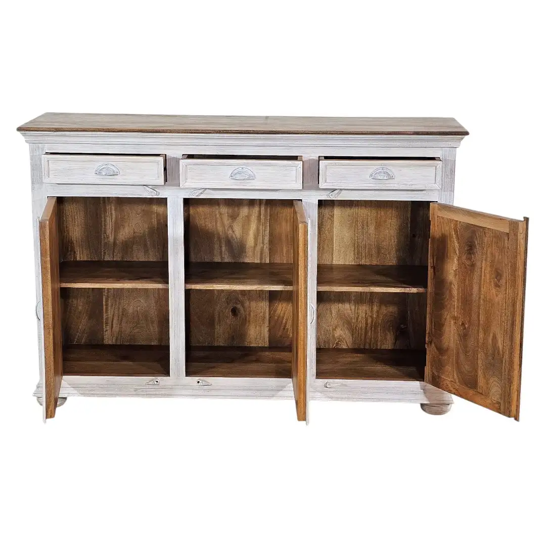 Heritage Medallion Solid Mango Buffet (Mueble de Lujo)