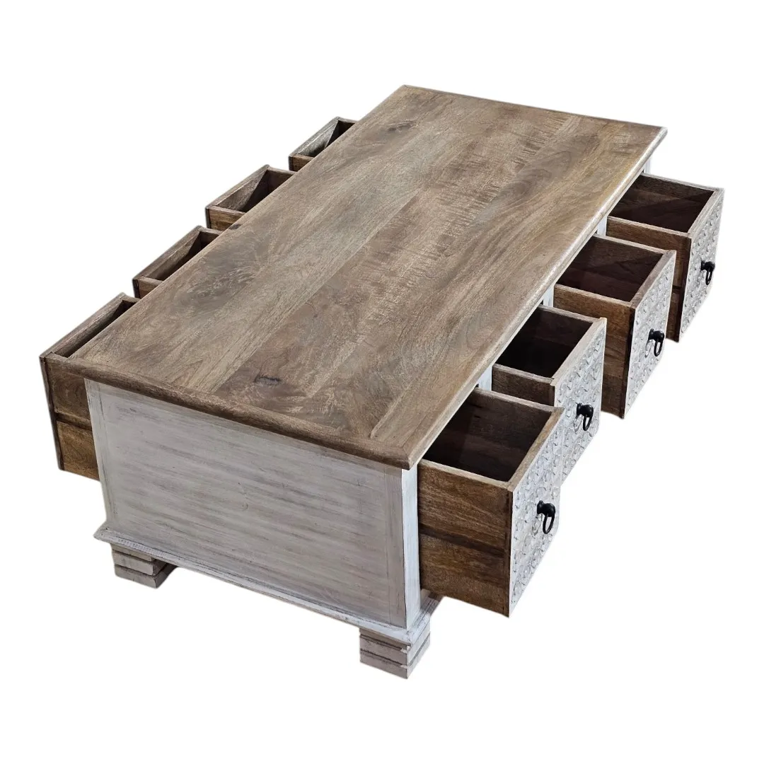 Yasmin Carved Coffee Table