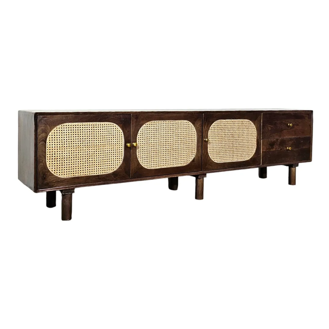 The Metro-Boho Media Bench (Urban Rattan Edition)