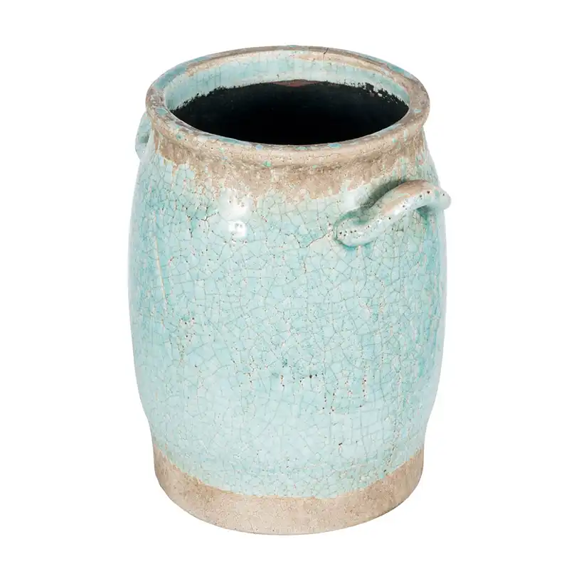 Candia Pale Turquoise Terracotta Vase