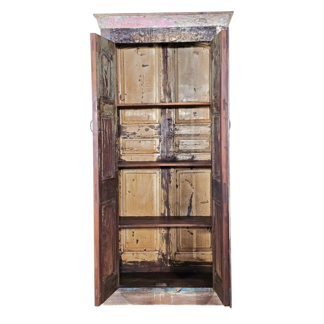 Al-Firoza Carved Reclaimed Wood Almari