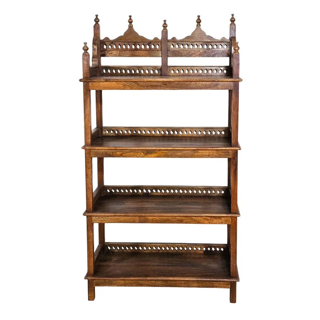 Al-Fez Hand-Carved Mango Wood Étagère