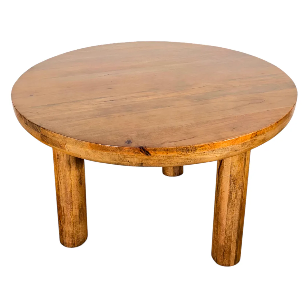 Round Mango Wood Dining Table