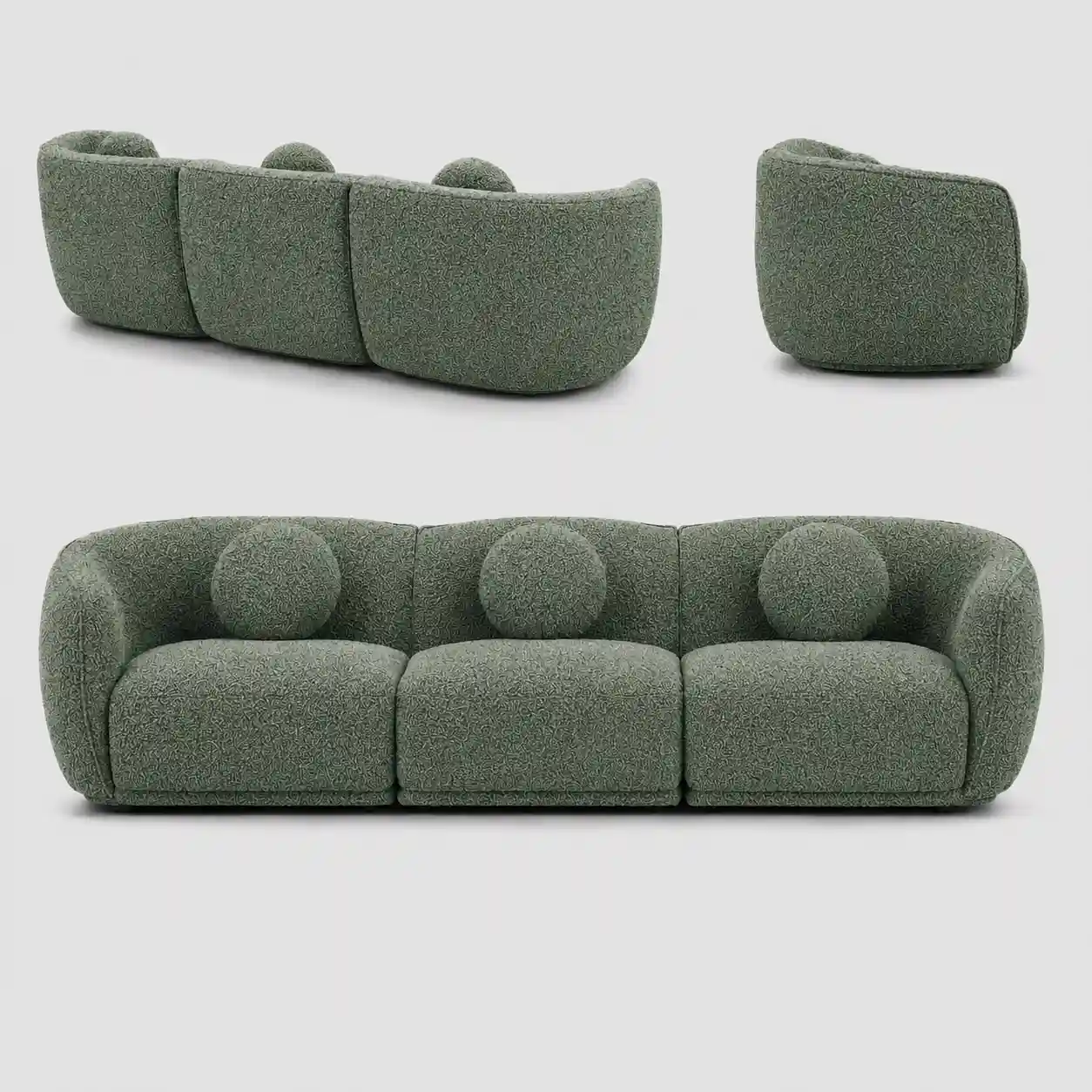 The Elysian Curved Four-Seater Organic Modular Sofa