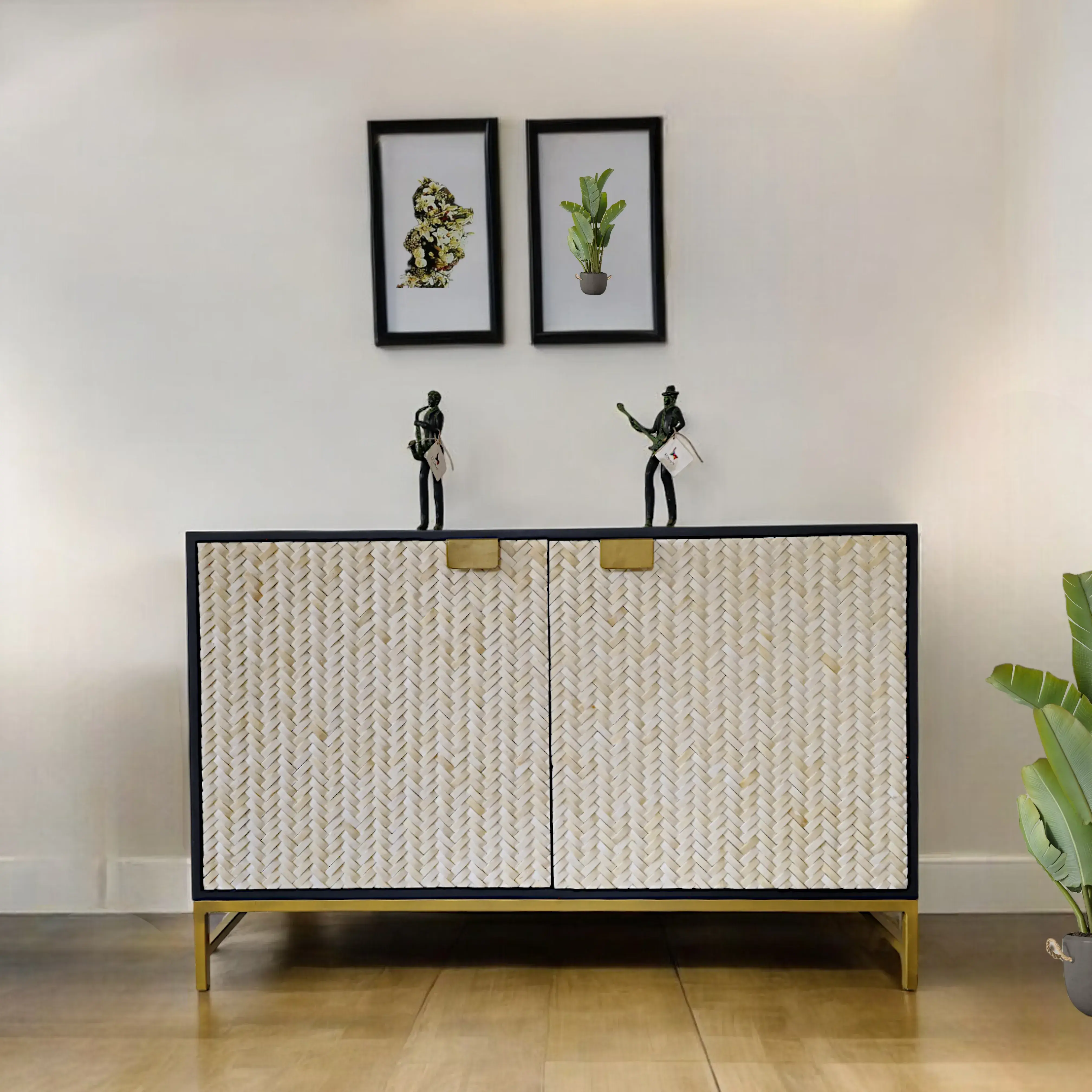 The Damascus Bone Inlay Sideboard