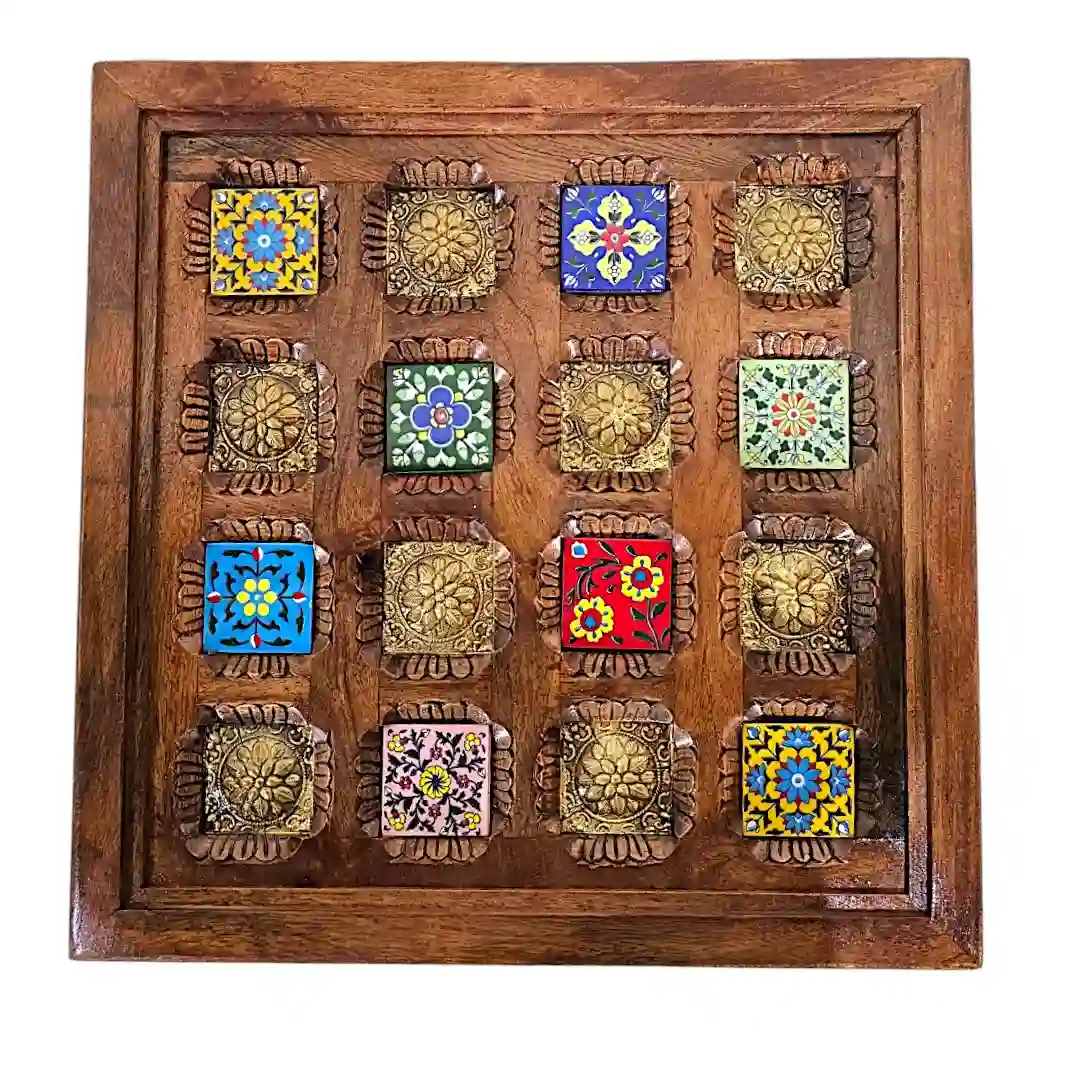 Jardin Rosewood & Brass Mosaic Table