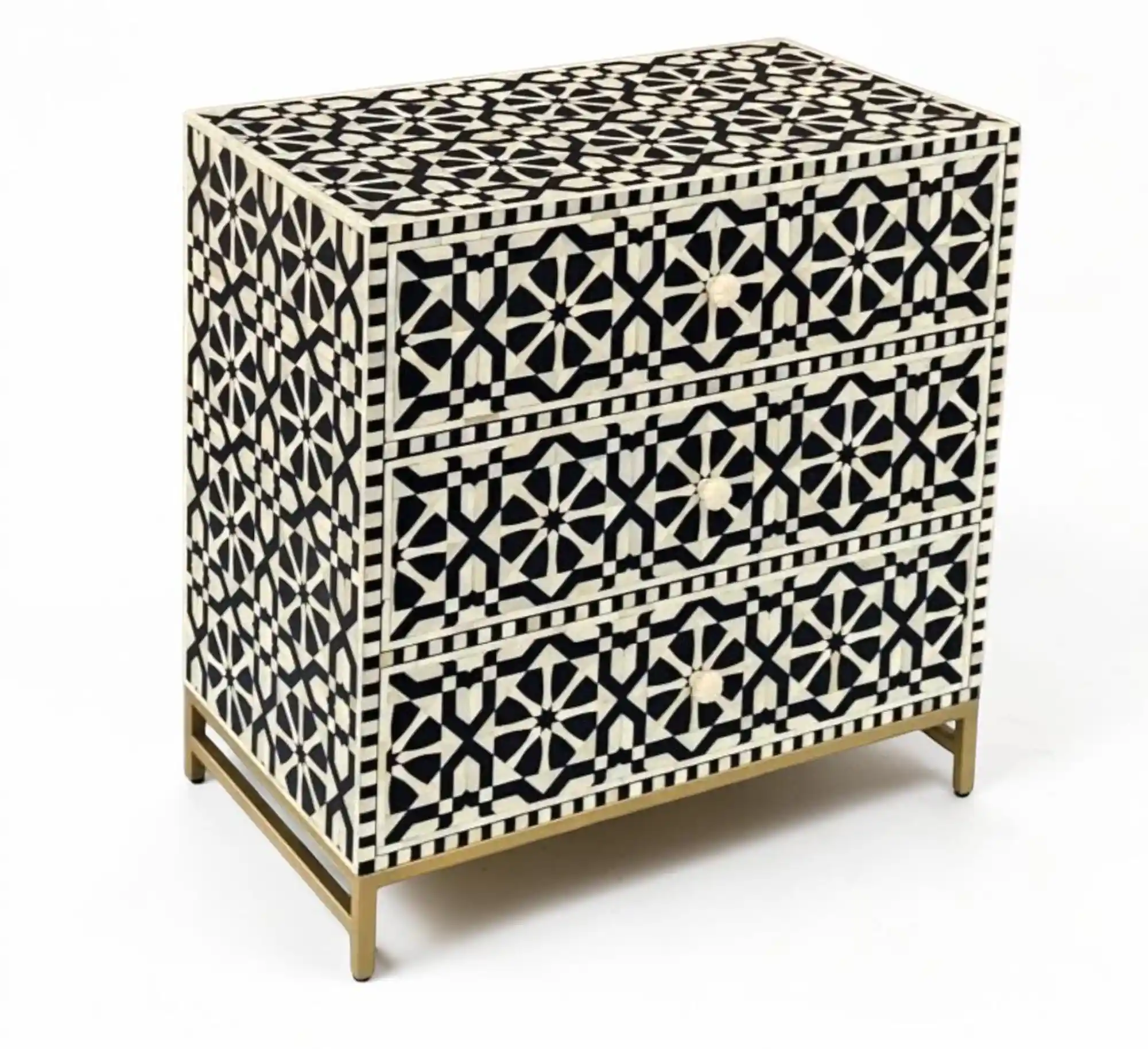 Starling Zellige Geometric Inlay Chest