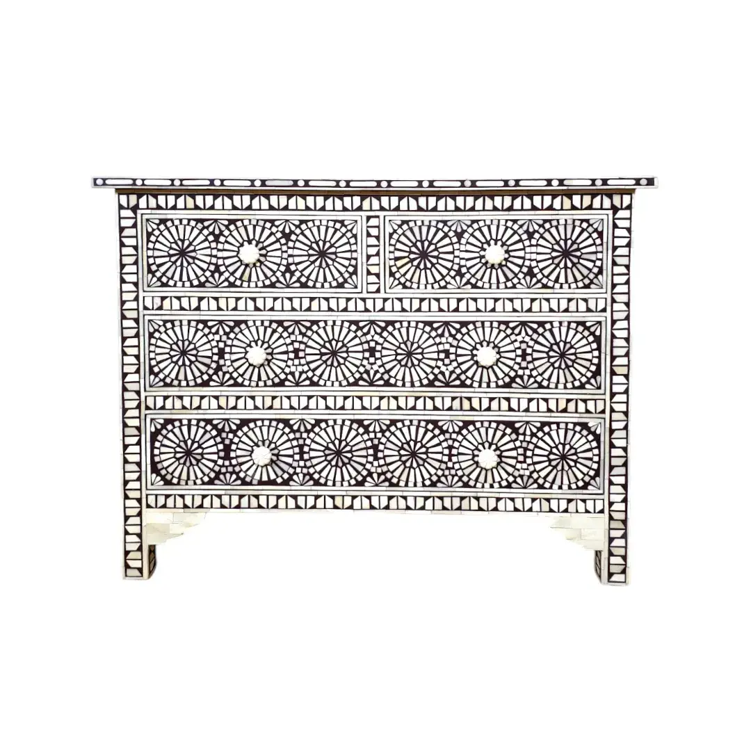 Mandala Artistry Bone Inlay Sideboard
