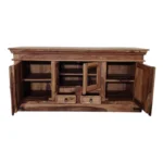 Media console, Warm brown finish