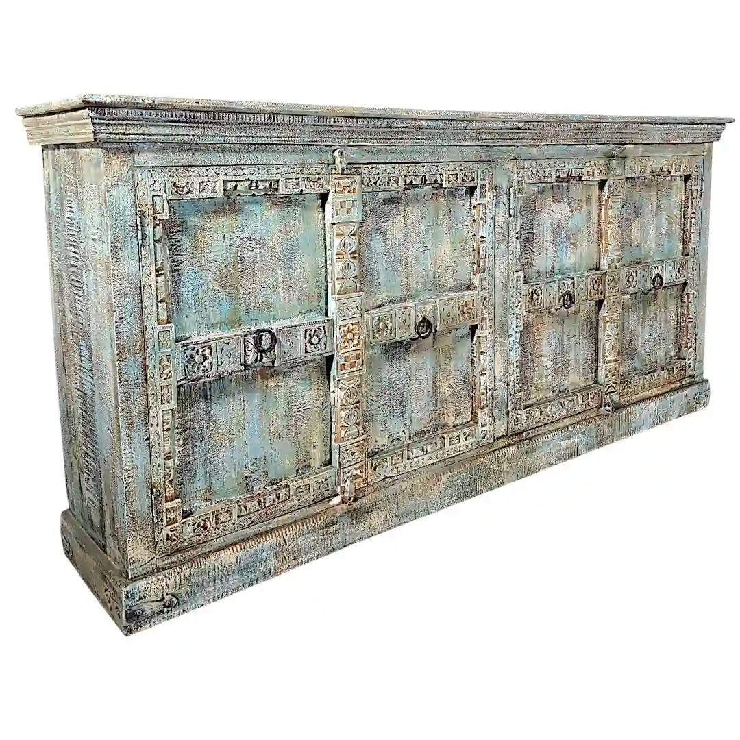 The Rajbari Palace Reclaimed Four-Door Sideboard