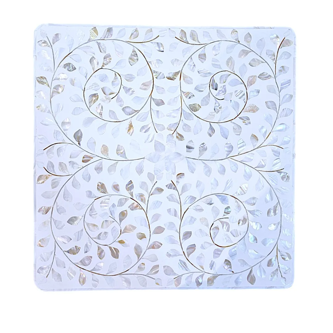 Marrakesh Vine Inlay Side Table | طاولة جانبية بنقوش مراكش