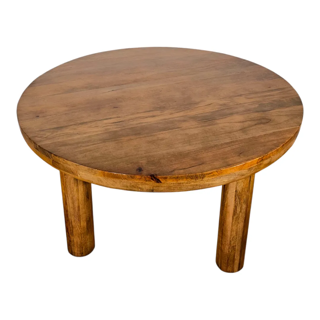 Round Mango Wood Dining Table