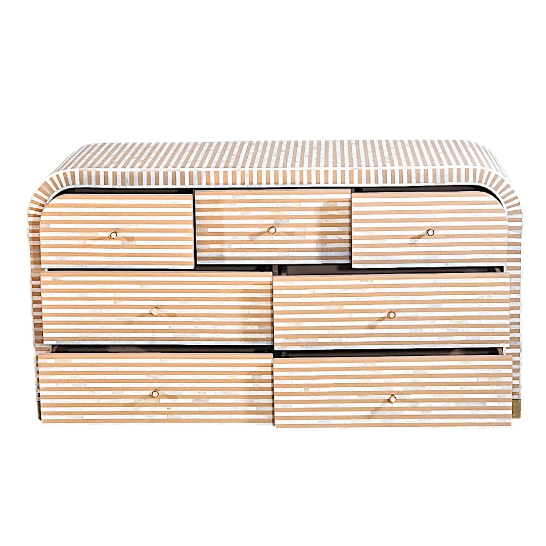 Coastal Stripe 7-Drawer Dresser