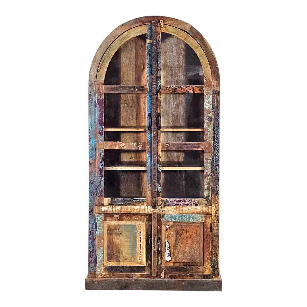 Archway Reclaimed Wood Display Cabinet