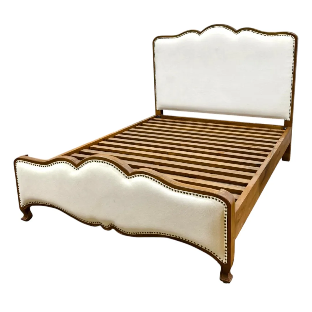 Al-Amira Upholstered Mango Wood Bedstead