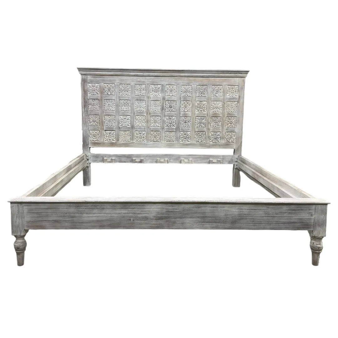 Savannah Hand-Carved Panel Bed