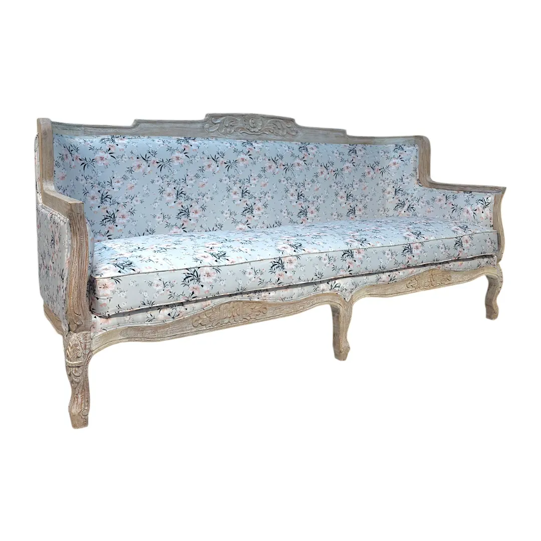 L’Amour Floral Hand Carved Sofa