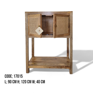 RATTAN CONSOLE TABLE