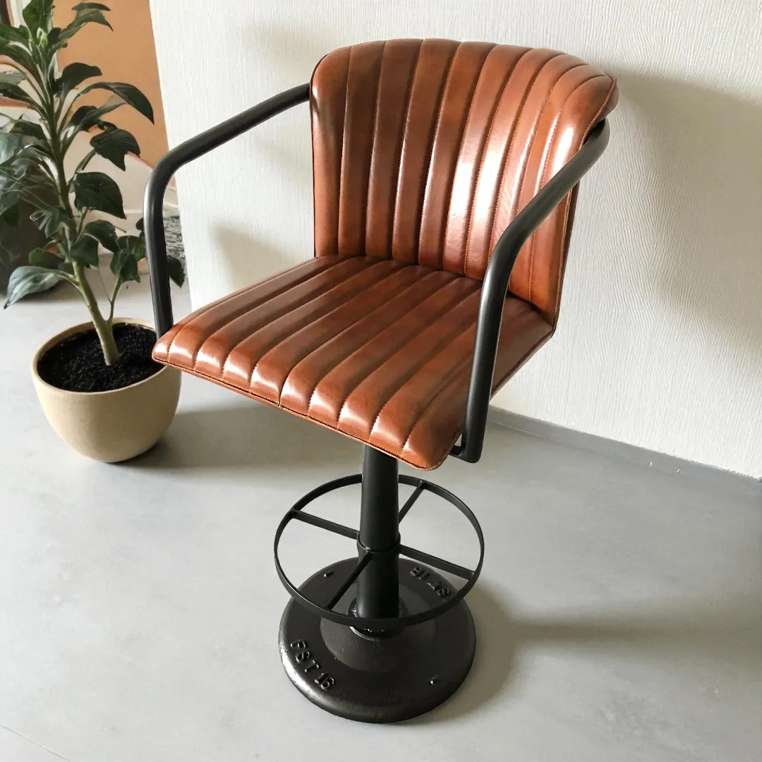 The 'Comfort' Leather Bar Stool