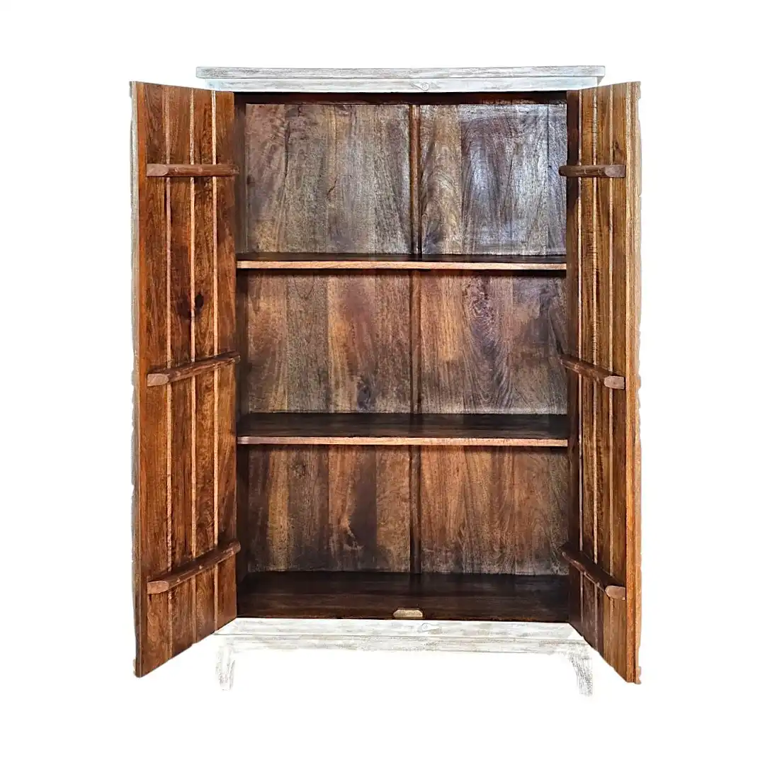 Malika Hand-Carved Persian Floral Cabinet