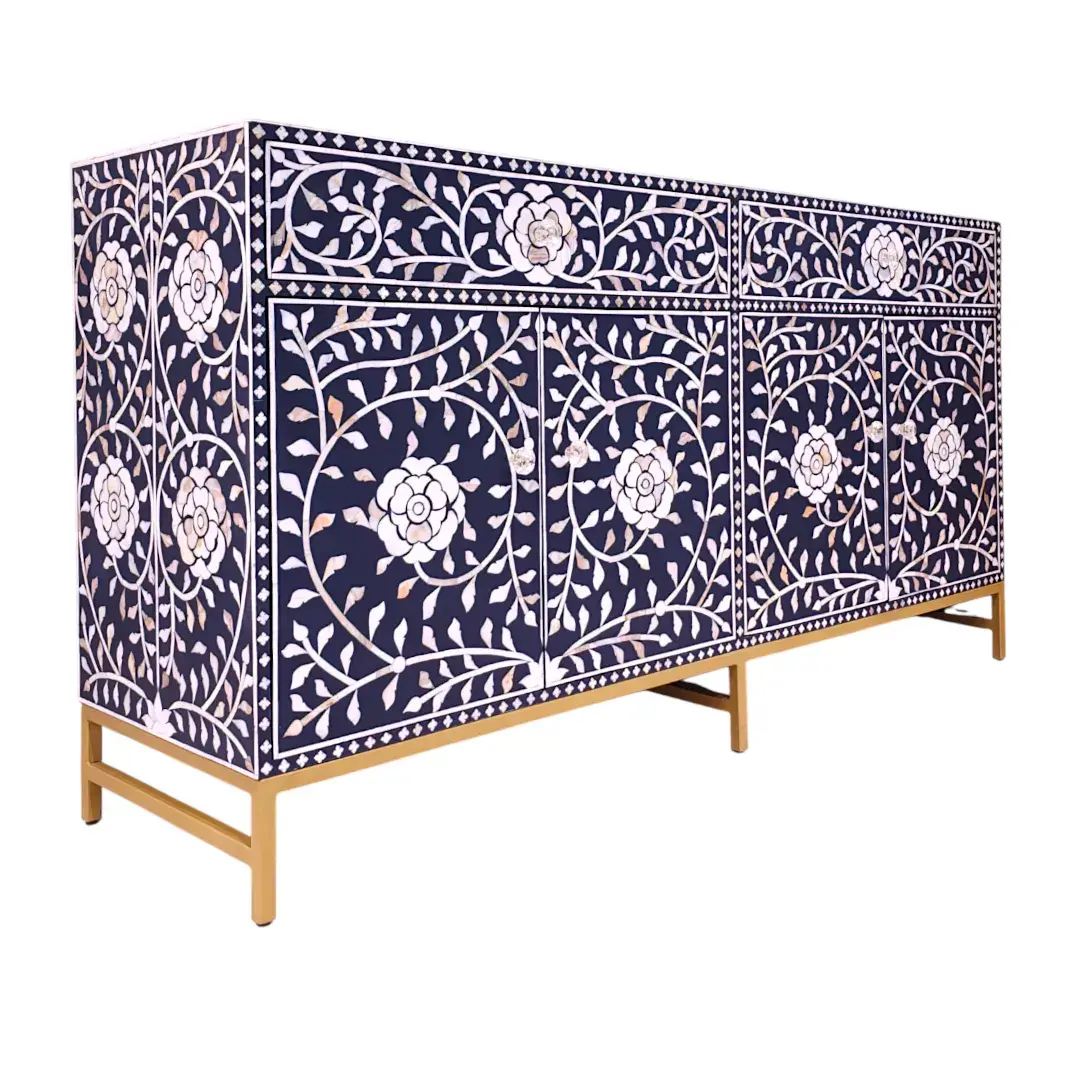 Onyx Handcrafted Floral Sideboard