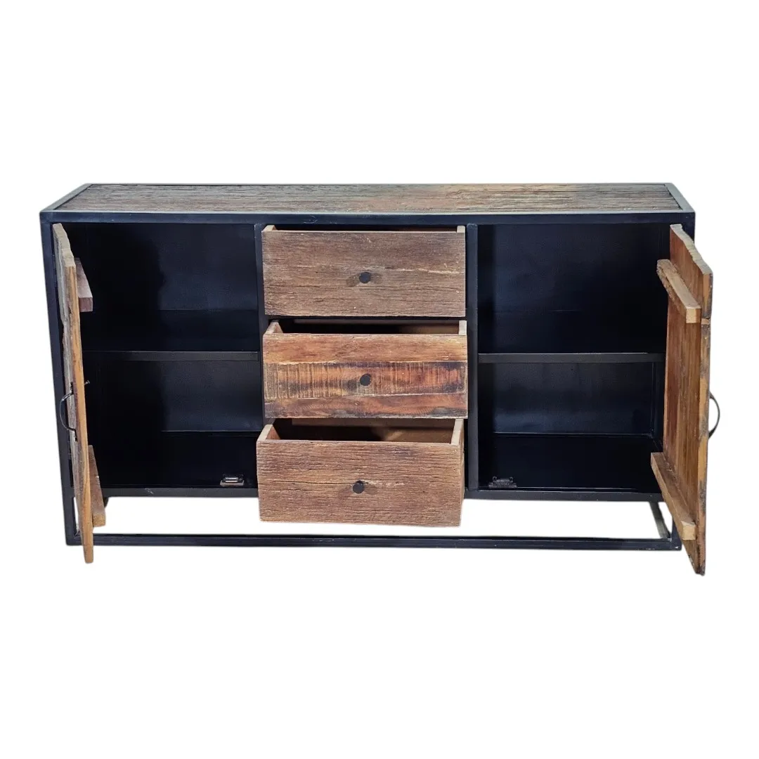 The Sleeper Wood & Iron Minimalist Sideboard