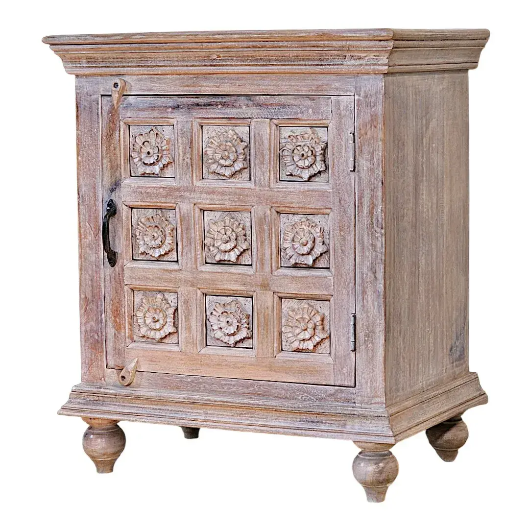 Siddha Hand-Carved Nightstand