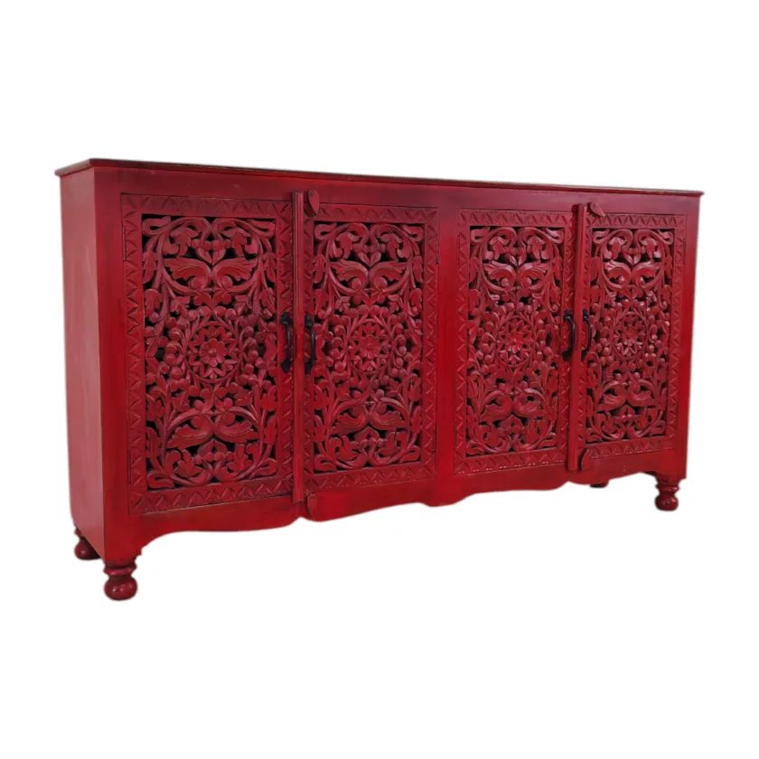 Carved Wooden Sideboard