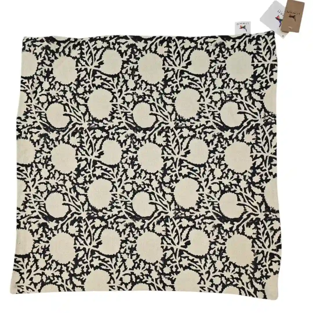 The Kamala Hand-Pressed Botanical Cushion Cover