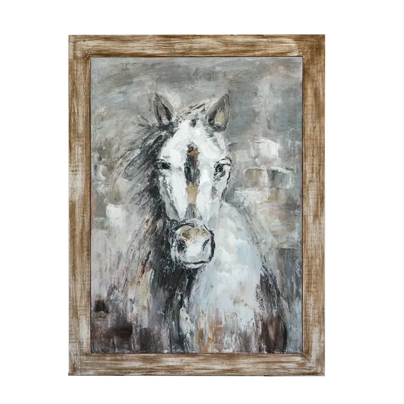 The Noble Stallion (Al-Jawad al-Asil) Hand-Painted Impasto Masterpiece