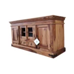 Media console, Warm brown finish