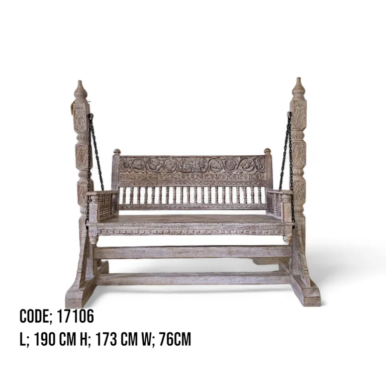 ARYA Artisanal Carved Swing Bench