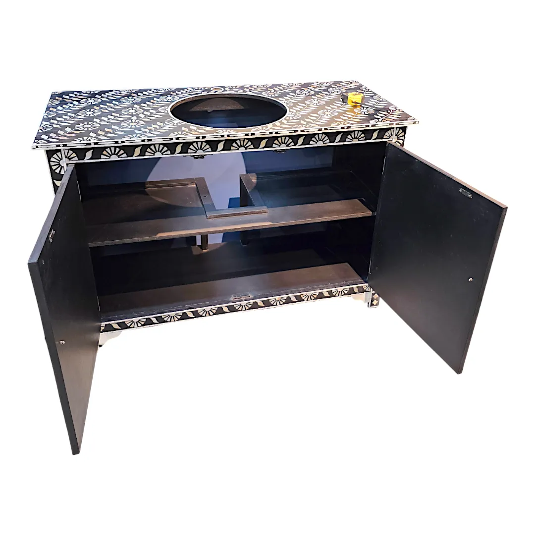 The 'Andalusian Night' Mother of Pearl Inlay Vanity Console (ليلة أندلسية)