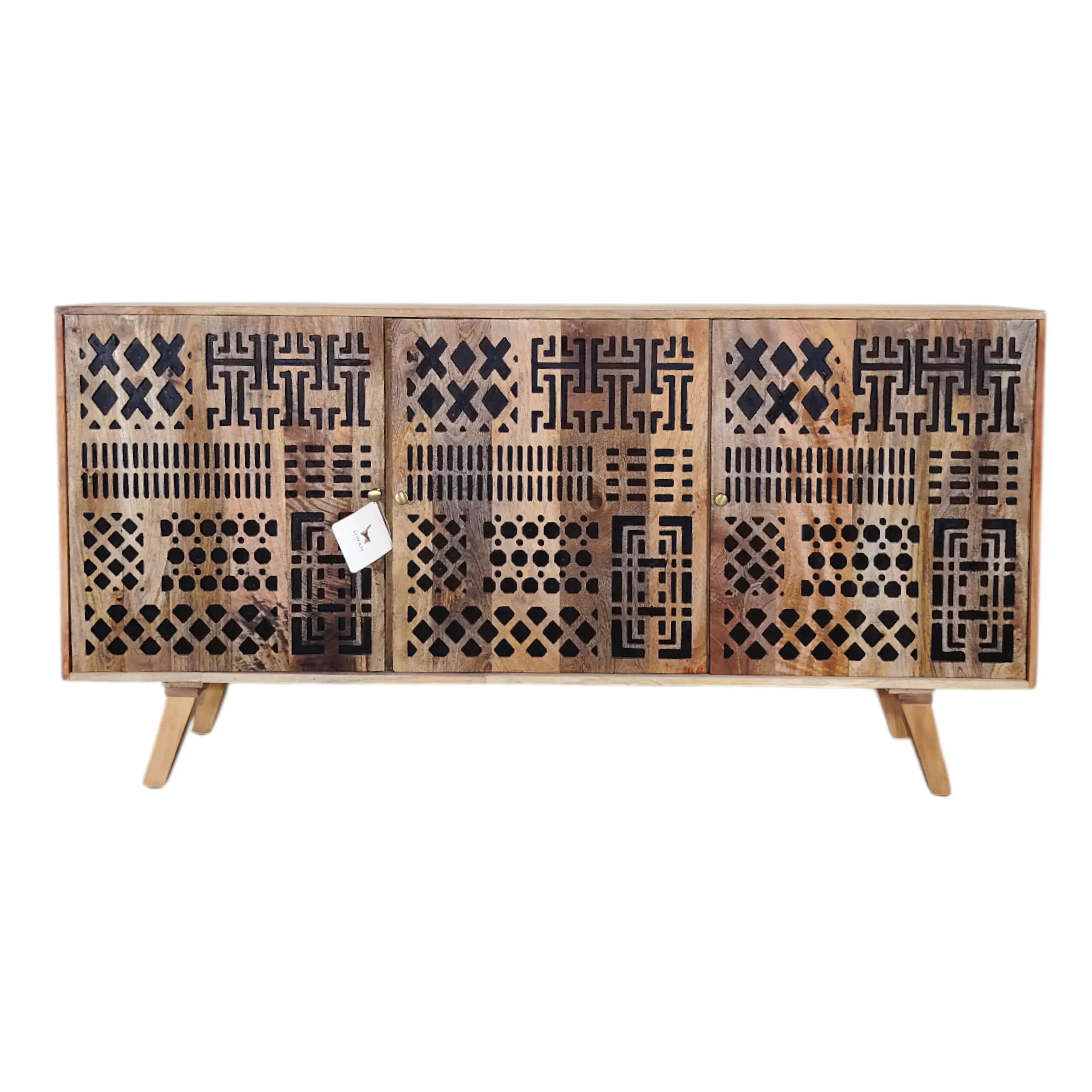 Patterned Wood Sideboard