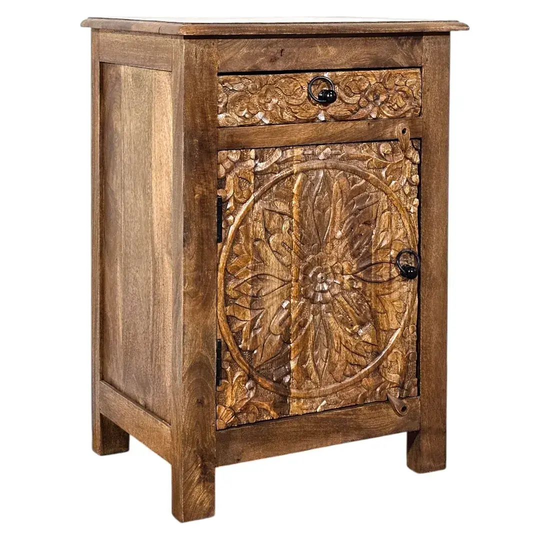 Decorative Carved Nightstand (Mesa de Noche Tallada)