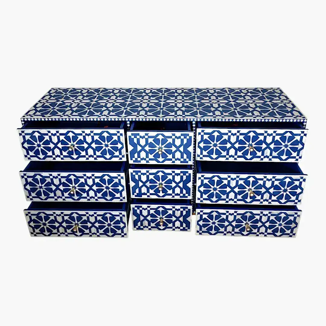 Layla Zarqa Collection – Artisan Bone Inlay Sideboard
