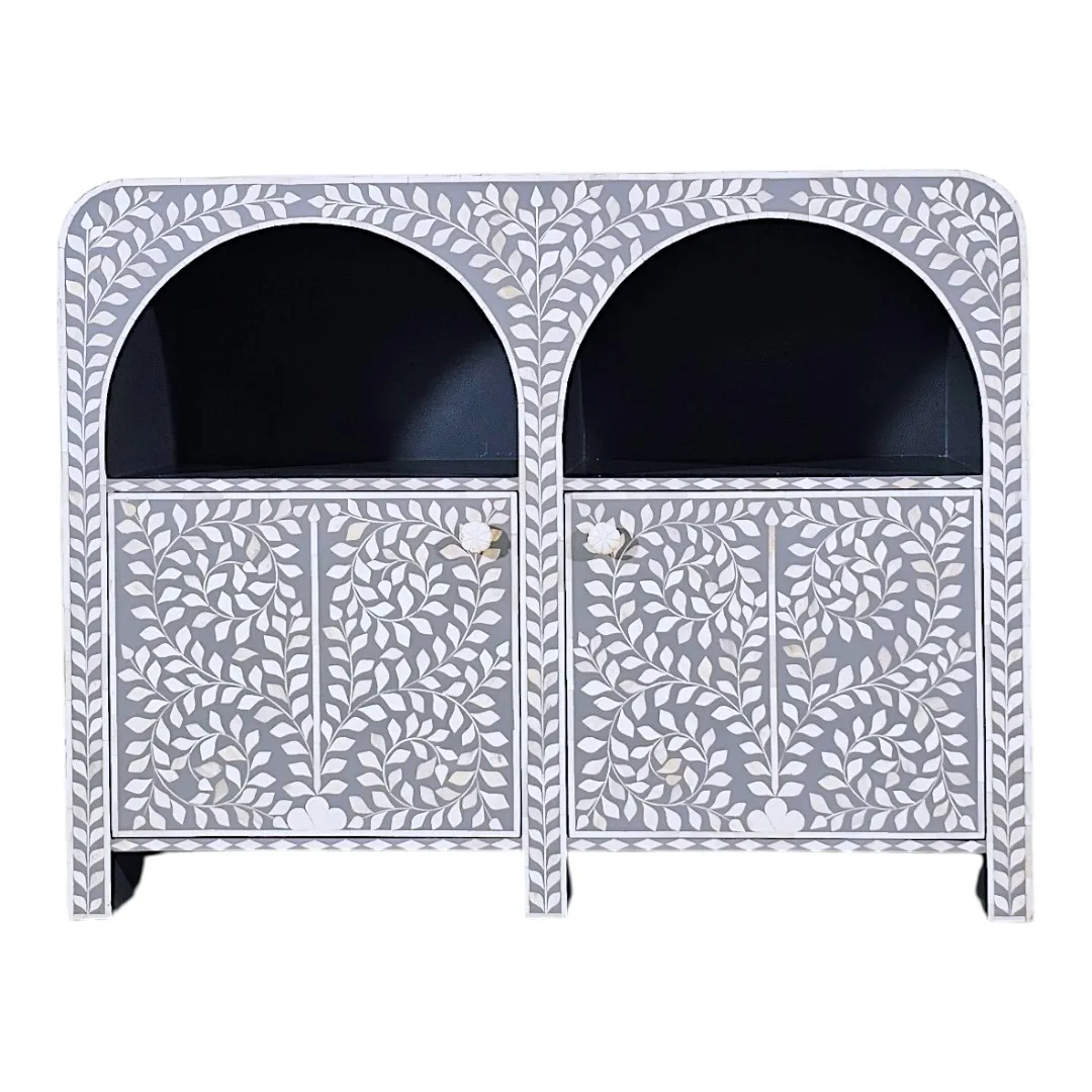 THE "IVORY JAL" ARCUATED BONE INLAY SIDEBOARD