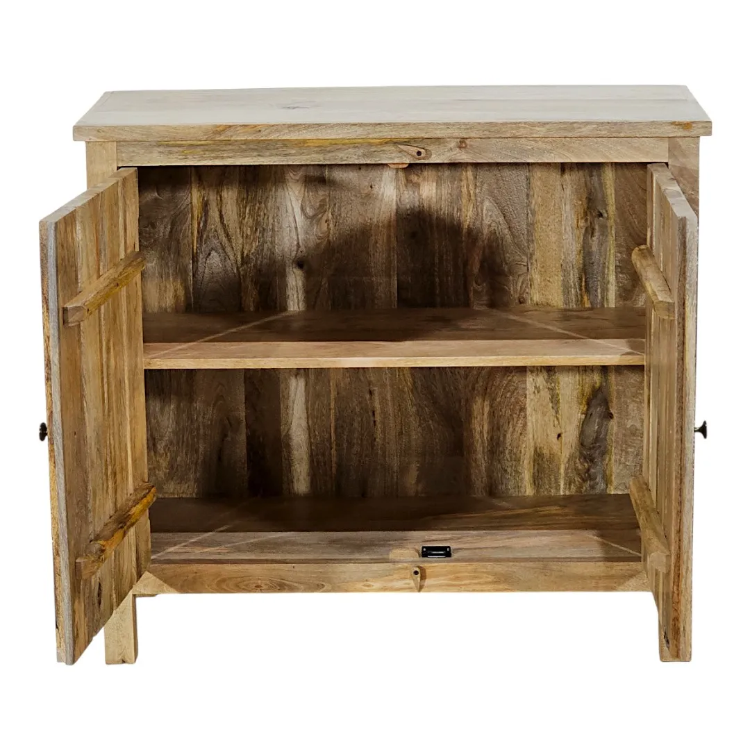 Hand-Painted Mandala Accent Cabinet