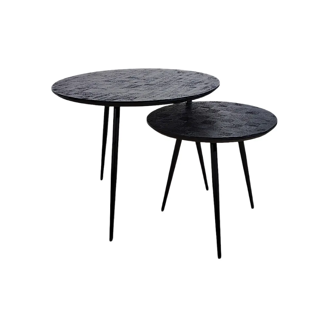 Sonoma Black Parquet Nesting Tables