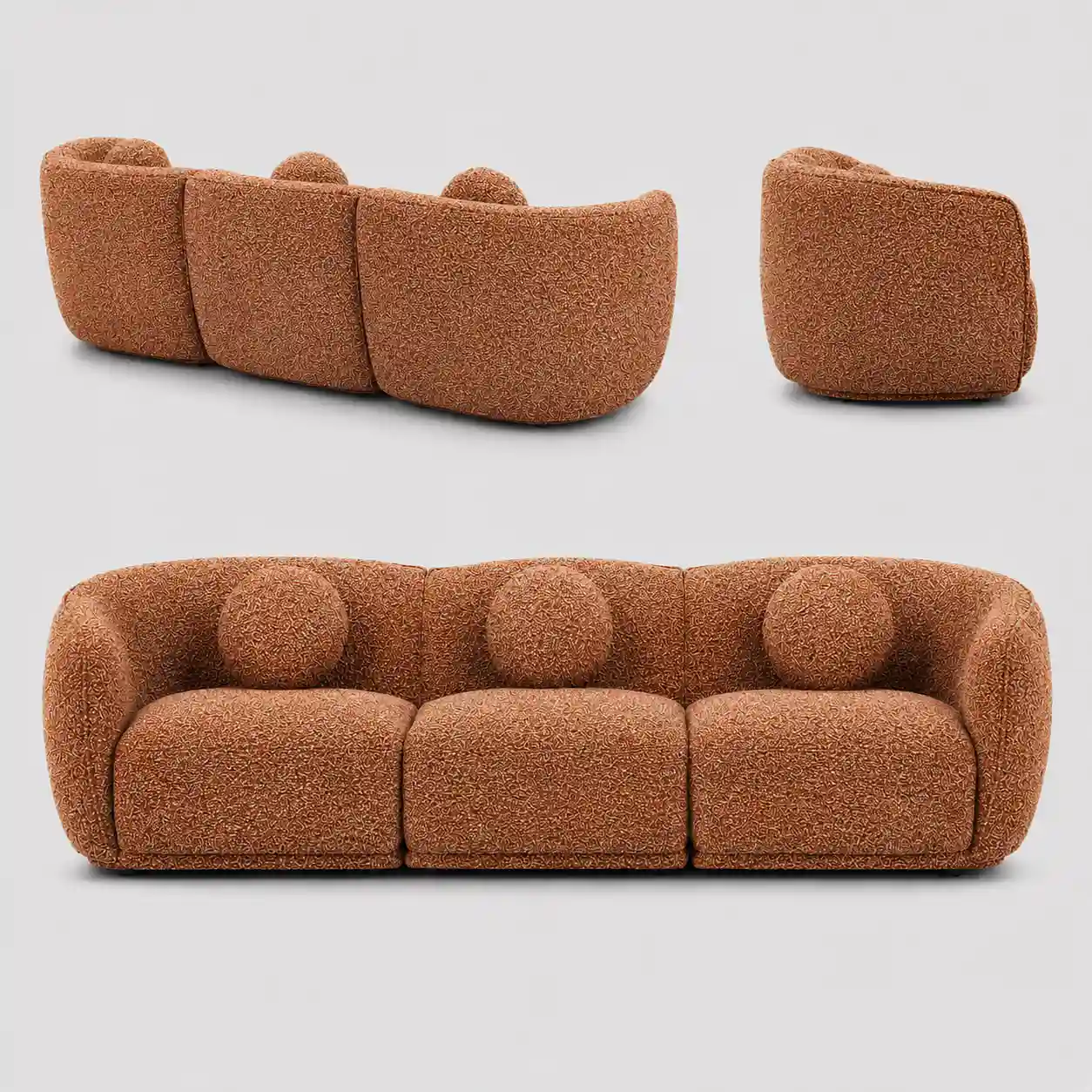 The Elysian Curved Four-Seater Organic Modular Sofa
